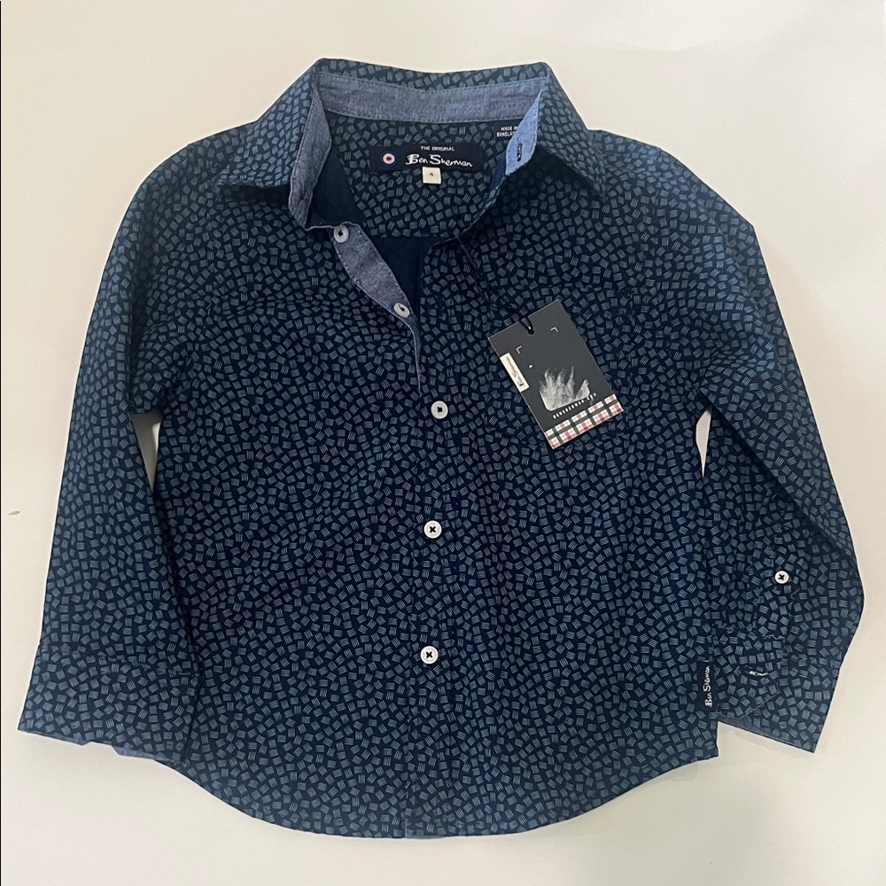 Ben Sherman Navy Geometric Button-Down Shirt